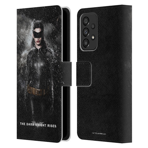 The Dark Knight Rises Key Art Catwoman Rain Poster Leather Book Wallet Case Cover For Samsung Galaxy A33 5G (2022)