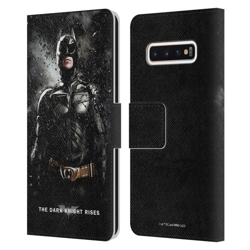 The Dark Knight Rises Key Art Batman Rain Poster Leather Book Wallet Case Cover For Samsung Galaxy S10