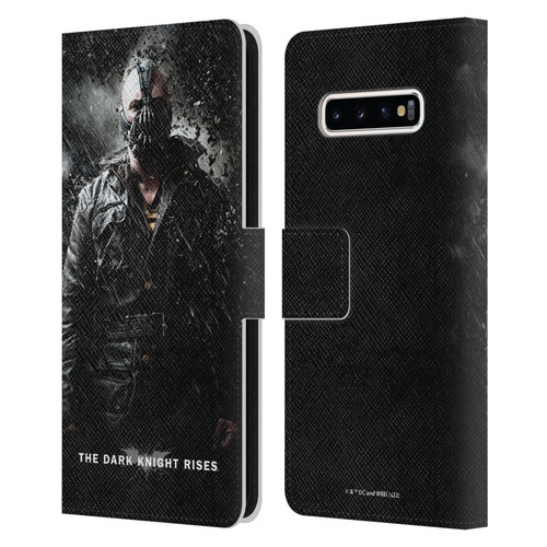 The Dark Knight Rises Key Art Bane Rain Poster Leather Book Wallet Case Cover For Samsung Galaxy S10+ / S10 Plus