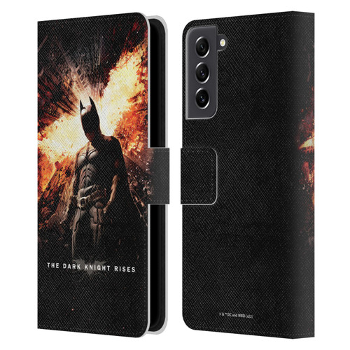 The Dark Knight Rises Key Art Batman Poster Leather Book Wallet Case Cover For Samsung Galaxy S21 FE 5G