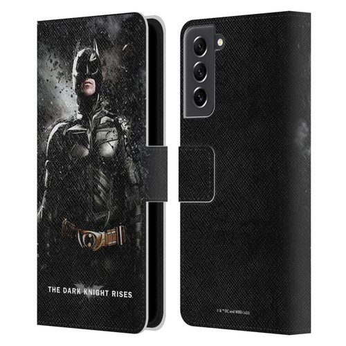 The Dark Knight Rises Key Art Batman Rain Poster Leather Book Wallet Case Cover For Samsung Galaxy S21 FE 5G