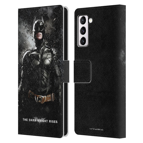 The Dark Knight Rises Key Art Batman Rain Poster Leather Book Wallet Case Cover For Samsung Galaxy S21+ 5G