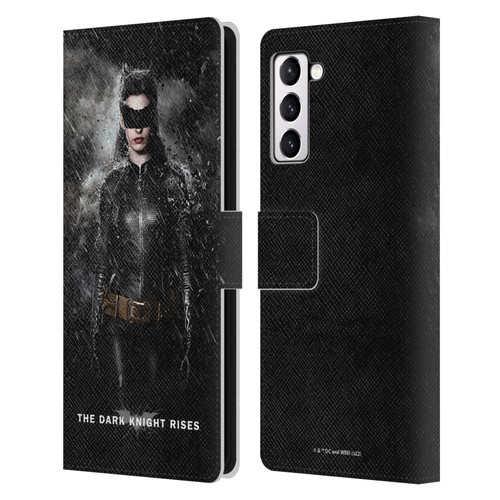 The Dark Knight Rises Key Art Catwoman Rain Poster Leather Book Wallet Case Cover For Samsung Galaxy S21+ 5G