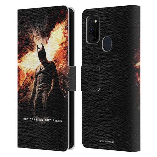 The Dark Knight Rises Key Art Batman Poster Leather Book Wallet Case Cover For Samsung Galaxy M30s (2019)/M21 (2020)