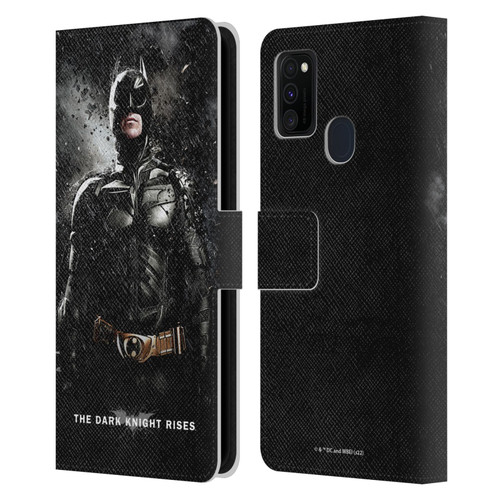The Dark Knight Rises Key Art Batman Rain Poster Leather Book Wallet Case Cover For Samsung Galaxy M30s (2019)/M21 (2020)