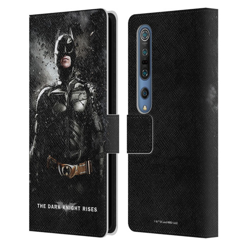 The Dark Knight Rises Key Art Batman Rain Poster Leather Book Wallet Case Cover For Xiaomi Mi 10 5G / Mi 10 Pro 5G