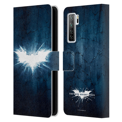 The Dark Knight Rises Logo Grunge Leather Book Wallet Case Cover For Huawei Nova 7 SE/P40 Lite 5G