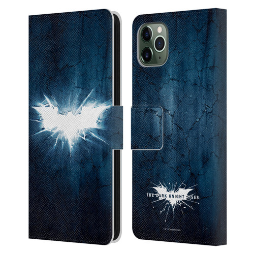 The Dark Knight Rises Logo Grunge Leather Book Wallet Case Cover For Apple iPhone 11 Pro Max