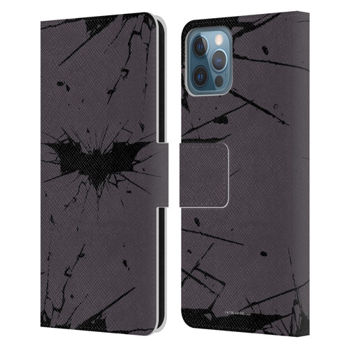 The Dark Knight Rises Logo Black Leather Book Wallet Case Cover For Apple iPhone 12 / iPhone 12 Pro