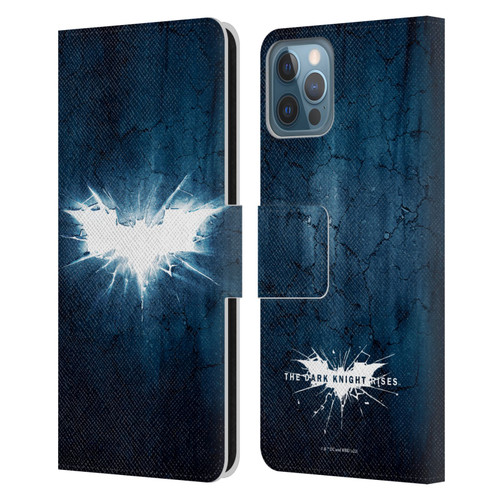 The Dark Knight Rises Logo Grunge Leather Book Wallet Case Cover For Apple iPhone 12 / iPhone 12 Pro