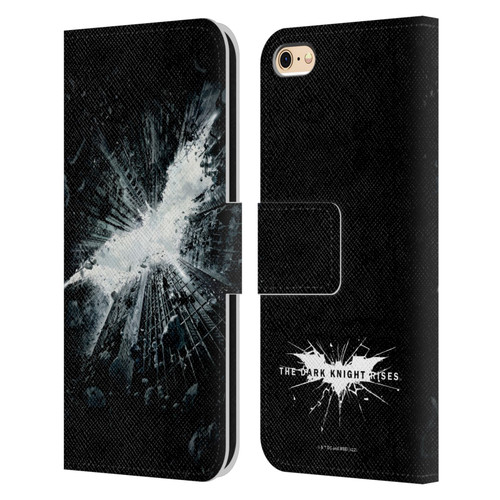 The Dark Knight Rises Logo Poster Leather Book Wallet Case Cover For Apple iPhone 6 / iPhone 6s