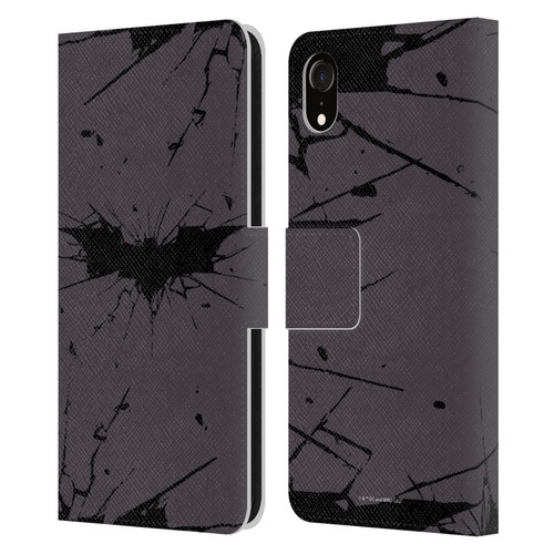 The Dark Knight Rises Logo Black Leather Book Wallet Case Cover For Apple iPhone XR
