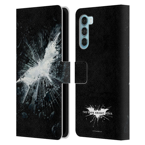 The Dark Knight Rises Logo Poster Leather Book Wallet Case Cover For Motorola Edge S30 / Moto G200 5G