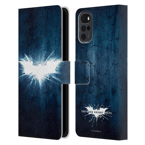 The Dark Knight Rises Logo Grunge Leather Book Wallet Case Cover For Motorola Moto G22