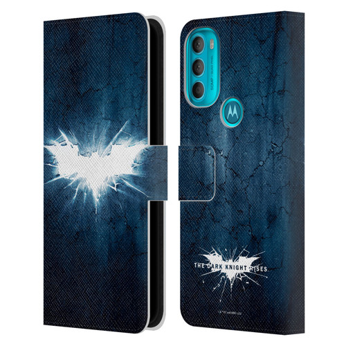 The Dark Knight Rises Logo Grunge Leather Book Wallet Case Cover For Motorola Moto G71 5G