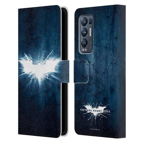 The Dark Knight Rises Logo Grunge Leather Book Wallet Case Cover For OPPO Find X3 Neo / Reno5 Pro+ 5G