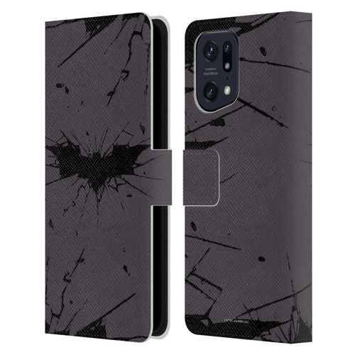 The Dark Knight Rises Logo Black Leather Book Wallet Case Cover For OPPO Find X5
