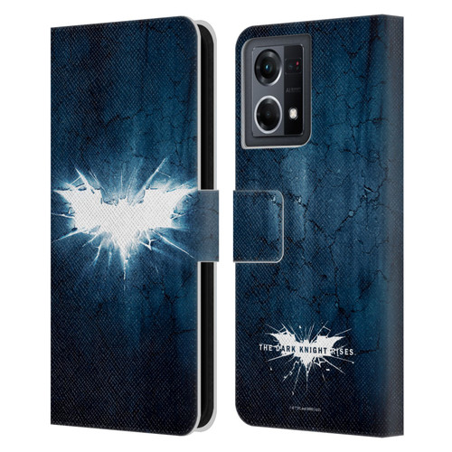 The Dark Knight Rises Logo Grunge Leather Book Wallet Case Cover For OPPO Reno8 4G