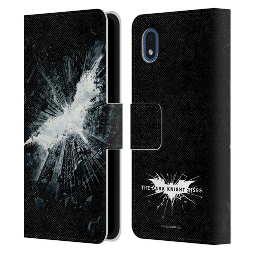 The Dark Knight Rises Logo Poster Leather Book Wallet Case Cover For Samsung Galaxy A01 Core (2020)