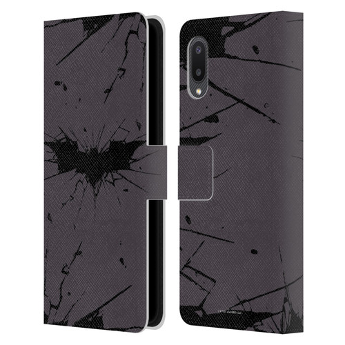 The Dark Knight Rises Logo Black Leather Book Wallet Case Cover For Samsung Galaxy A02/M02 (2021)