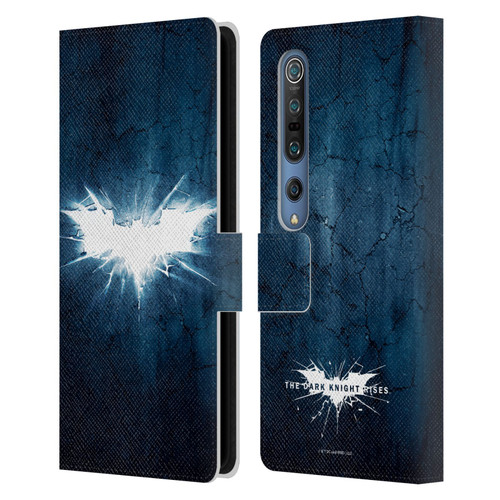 The Dark Knight Rises Logo Grunge Leather Book Wallet Case Cover For Xiaomi Mi 10 5G / Mi 10 Pro 5G
