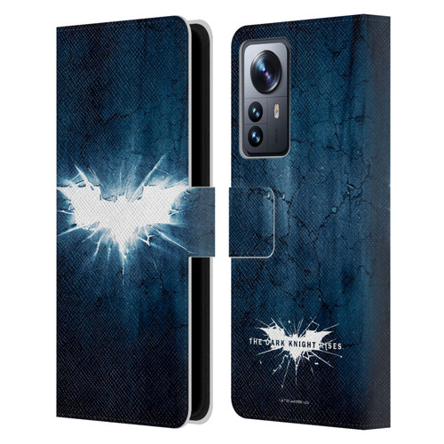 The Dark Knight Rises Logo Grunge Leather Book Wallet Case Cover For Xiaomi 12 Pro