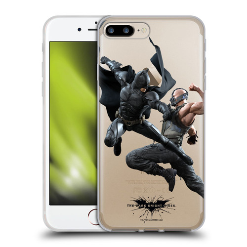 The Dark Knight Rises Character Art Batman Vs Bane Soft Gel Case for Apple iPhone 7 Plus / iPhone 8 Plus