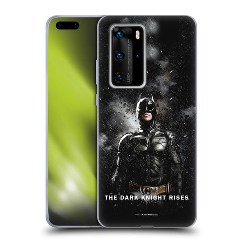 The Dark Knight Rises Key Art Batman Rain Poster Soft Gel Case for Huawei P40 Pro / P40 Pro Plus 5G