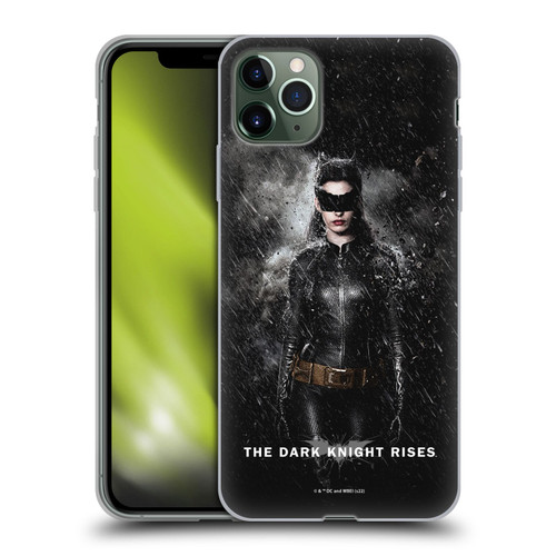 The Dark Knight Rises Key Art Catwoman Rain Poster Soft Gel Case for Apple iPhone 11 Pro Max