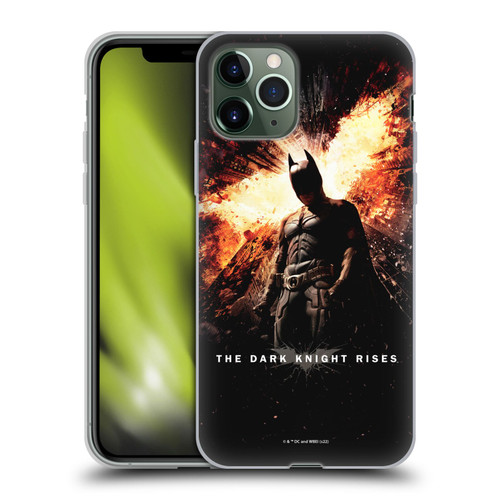 The Dark Knight Rises Key Art Batman Poster Soft Gel Case for Apple iPhone 11 Pro