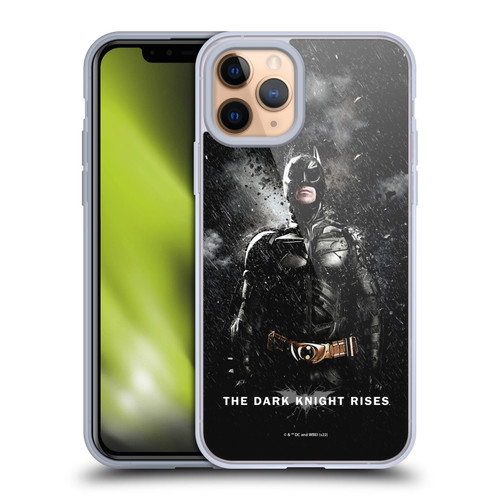 The Dark Knight Rises Key Art Batman Rain Poster Soft Gel Case for Apple iPhone 11 Pro