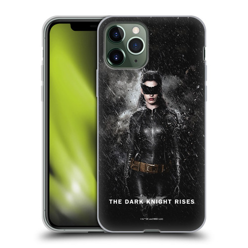 The Dark Knight Rises Key Art Catwoman Rain Poster Soft Gel Case for Apple iPhone 11 Pro