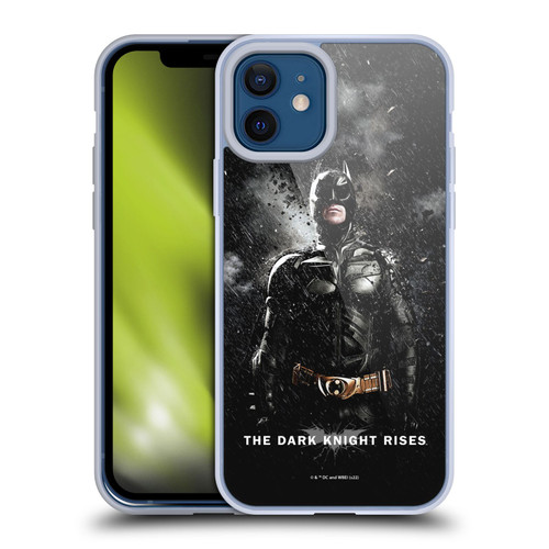 The Dark Knight Rises Key Art Batman Rain Poster Soft Gel Case for Apple iPhone 12 / iPhone 12 Pro