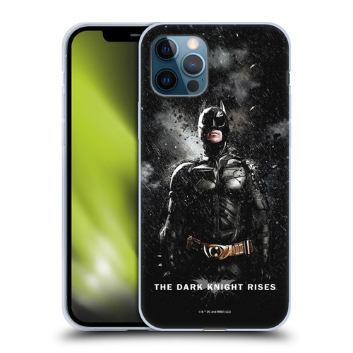 The Dark Knight Rises Key Art Batman Rain Poster Soft Gel Case for Apple iPhone 12 / iPhone 12 Pro