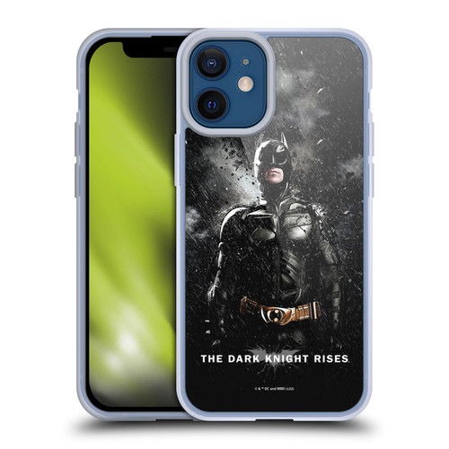The Dark Knight Rises Key Art Batman Rain Poster Soft Gel Case for Apple iPhone 12 Mini