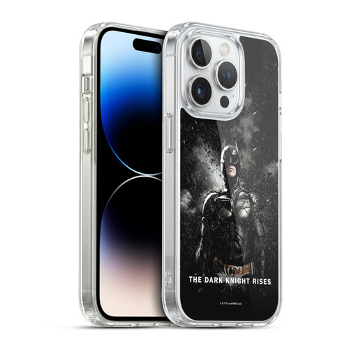 The Dark Knight Rises Key Art Batman Rain Poster Soft Gel Case for Apple iPhone 13 Pro & MagSafe