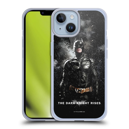 The Dark Knight Rises Key Art Batman Rain Poster Soft Gel Case for Apple iPhone 14