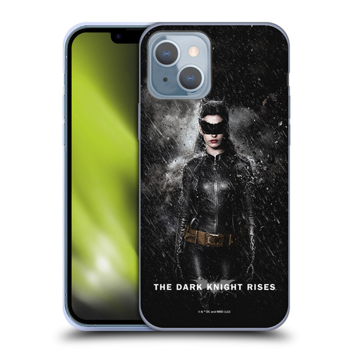 The Dark Knight Rises Key Art Catwoman Rain Poster Soft Gel Case for Apple iPhone 14
