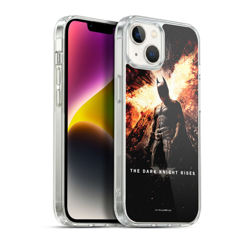 The Dark Knight Rises Key Art Batman Poster Soft Gel Case for Apple iPhone 14 Plus & MagSafe