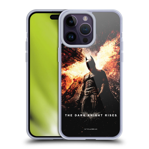 The Dark Knight Rises Key Art Batman Poster Soft Gel Case for Apple iPhone 14 Pro Max