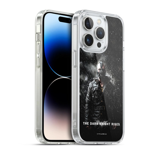 The Dark Knight Rises Key Art Bane Rain Poster Soft Gel Case for Apple iPhone 14 Pro & MagSafe