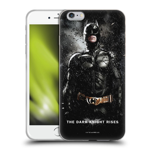 The Dark Knight Rises Key Art Batman Rain Poster Soft Gel Case for Apple iPhone 6 Plus / iPhone 6s Plus