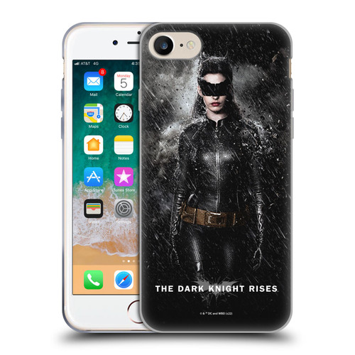 The Dark Knight Rises Key Art Catwoman Rain Poster Soft Gel Case for Apple iPhone 7 / 8 / SE 2020 & 2022