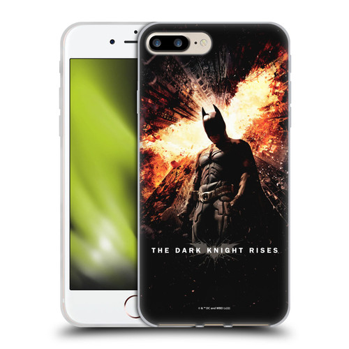 The Dark Knight Rises Key Art Batman Poster Soft Gel Case for Apple iPhone 7 Plus / iPhone 8 Plus
