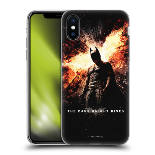 The Dark Knight Rises Key Art Batman Poster Soft Gel Case for Apple iPhone X / iPhone XS