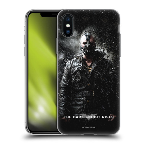 The Dark Knight Rises Key Art Bane Rain Poster Soft Gel Case for Apple iPhone X / iPhone XS