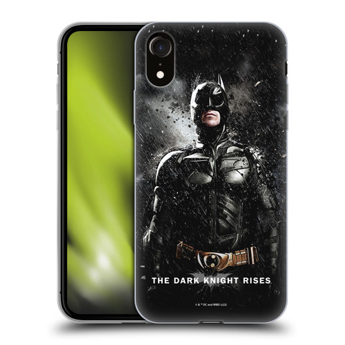 The Dark Knight Rises Key Art Batman Rain Poster Soft Gel Case for Apple iPhone XR