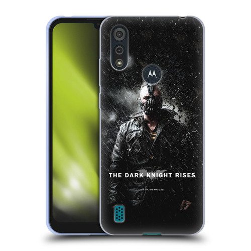 The Dark Knight Rises Key Art Bane Rain Poster Soft Gel Case for Motorola Moto E6s (2020)