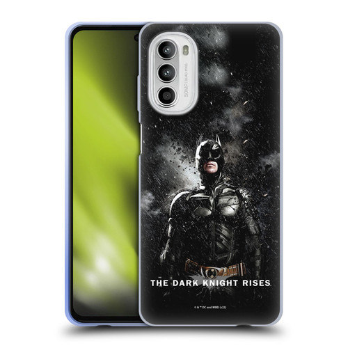 The Dark Knight Rises Key Art Batman Rain Poster Soft Gel Case for Motorola Moto G52