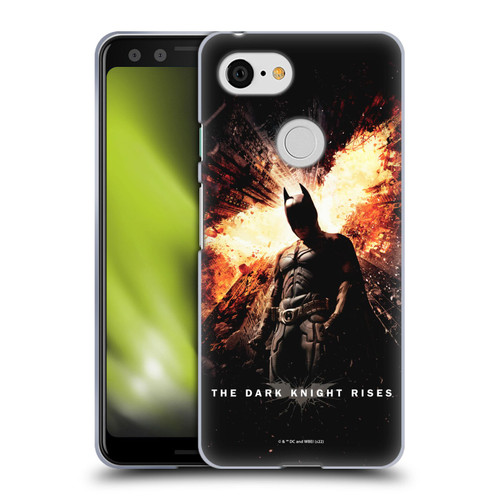 The Dark Knight Rises Key Art Batman Poster Soft Gel Case for Google Pixel 3